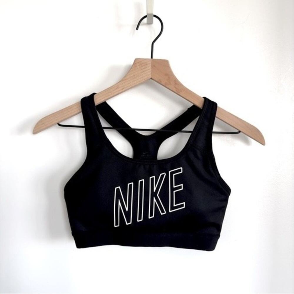 Nike Dri-Fit Compression Sports Bra Black Size S